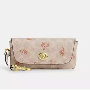 Sunglass Case In Signature Canvas With Floral Print
